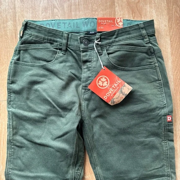 Olive Green High-Waist Utility Shop Pants - 4x30 - Picture 7 of 10